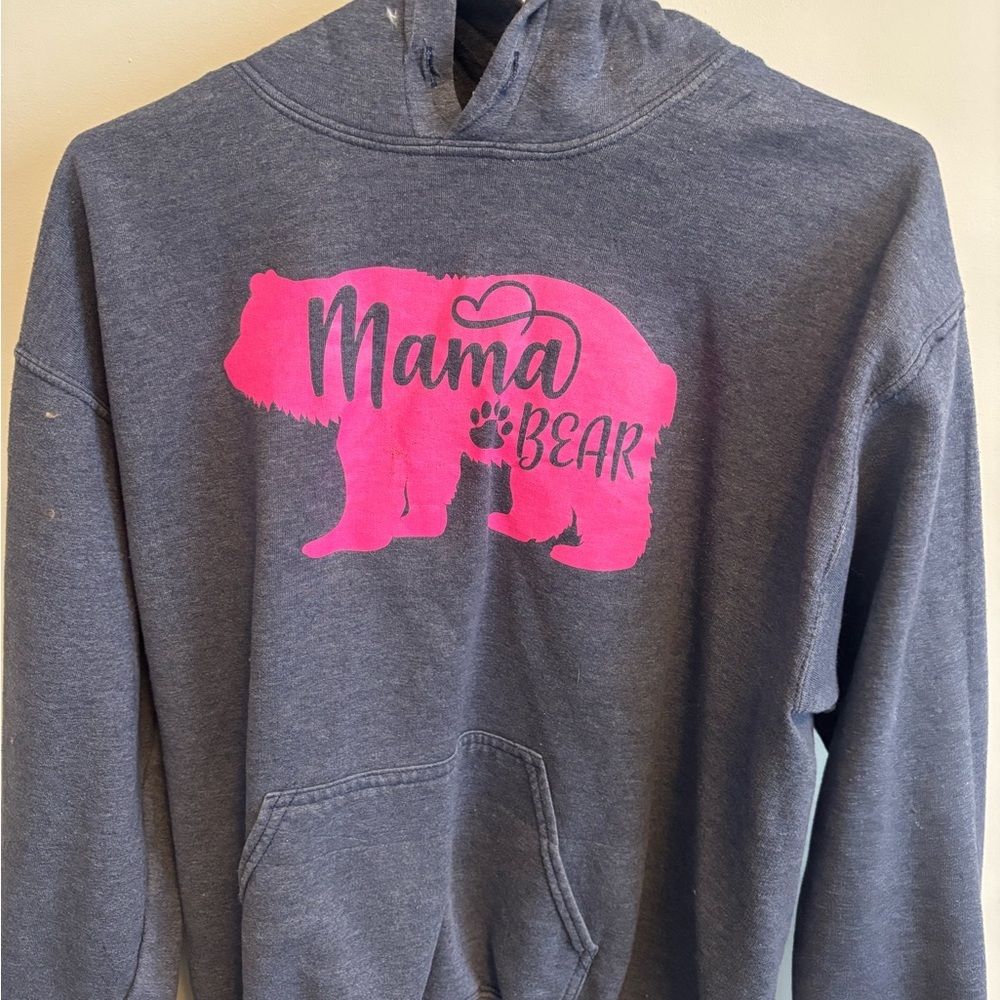 Gray Mama Bear Hoodie